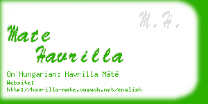 mate havrilla business card